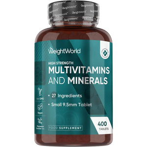 Multivitamin Tablets for Women & Men - 27 Essential Nutrients - 400 Small Tablets