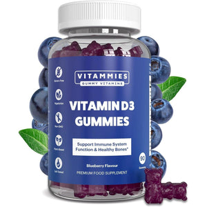 Vitammies Vegan Vitamin D3 Gummies 2000 IU  3 Month Supply  - Berry Flavour