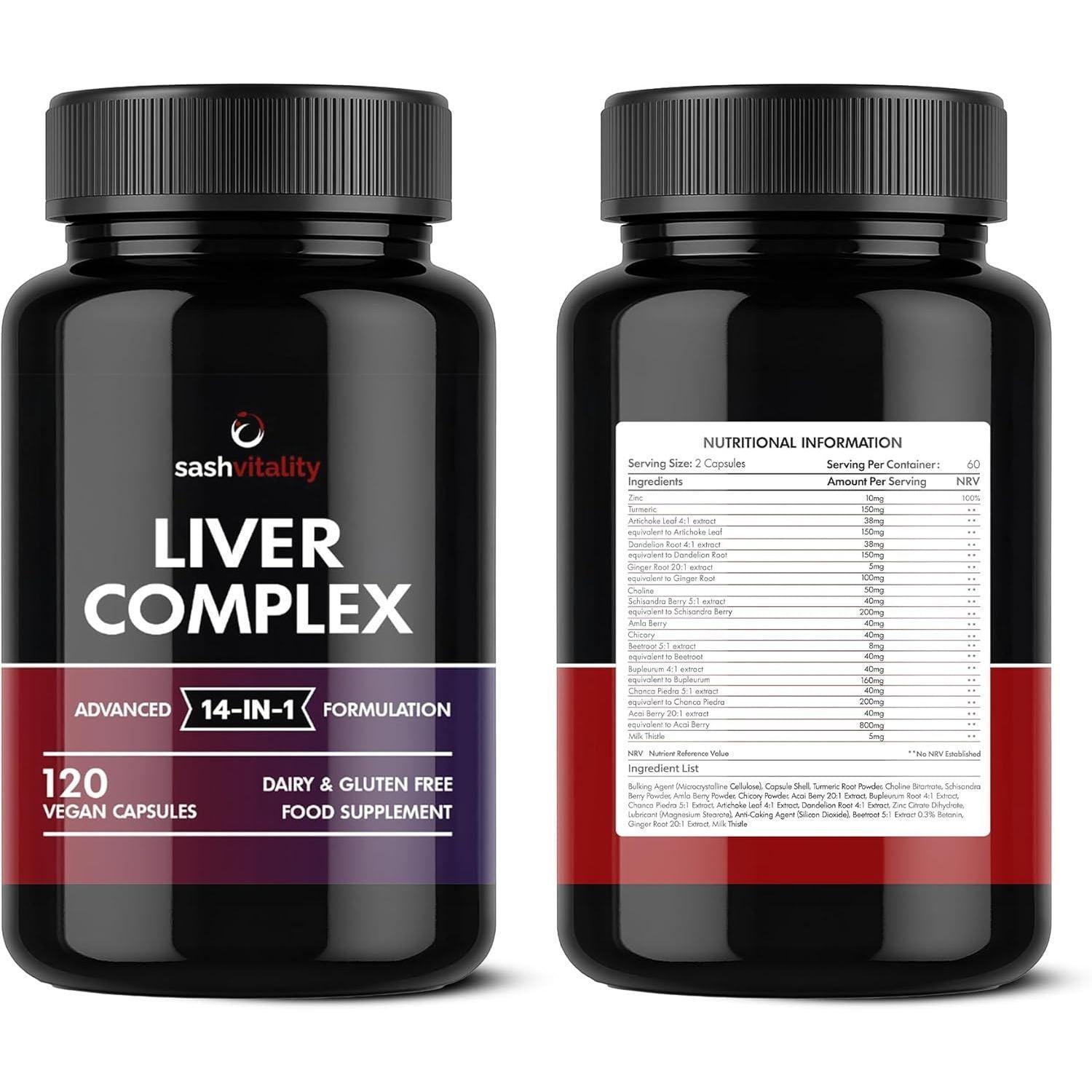 Liver Care & Detox Capsules High Strength | Milk Thistle, Artichoke, Dandelion & Choline - 120 Capsules