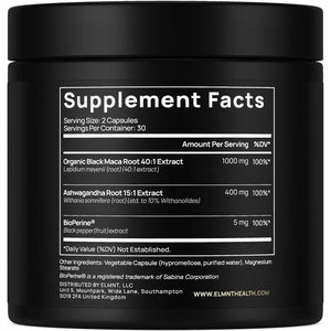 Organic Black Maca Root 40,000Mg  40X Strength Supplement for Men