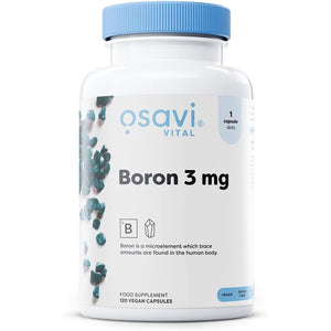 Osavi Boron 3 Mg – 120 Vegan Capsules | Essential Trace Mineral for Bone Health & Hormonal Balance | Supports Metabolism | Clean Label | Vegan–Friendly