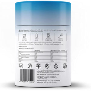 Pura Powdered Collagen Supplement (Flex +) | Hydrolysed Collagen Peptides with Vitamin C & Manganese | 284G (28 Servings)