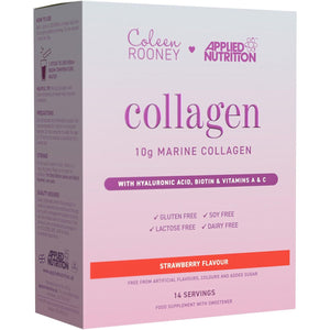 Applied Nutrition - Coleen Rooney - Marine Collagen - Anti-Aging Formula - Best Skin Rejuvenation - Best Joint Support - Radiant Complexion - (14 Sachets - 12.5G Each) (Strawberry)