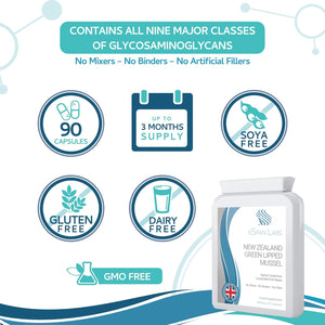 Green Lipped Mussel 500Mg 90 Capsules – Sustainably Sourced from Pure New Zealand Waters, Extracted Using CO2 for Maximum Lipid Retention