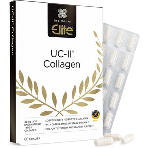 Healthspan Elite UC-II® Collagen (60 Tablets) | Contributes to Normal Collagen Formation | Supports Joint Function and Tendon & Ligament Support | Effective Daily Dose at Just 40 Mg UC-II