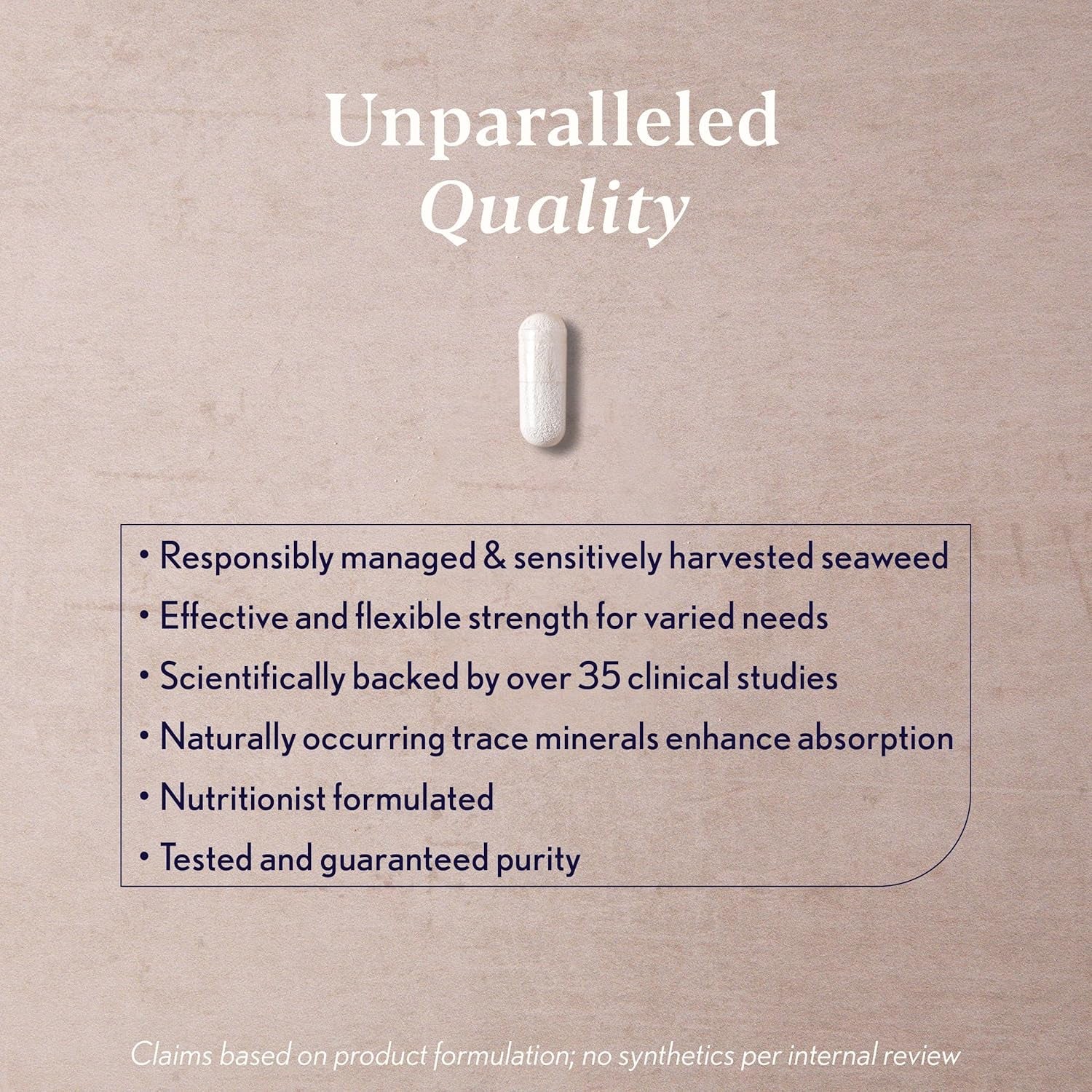 Higher Nature - Icelandic Seaweed Calcium - True Food® Formula - 260Mg Natural Source - Clinically Proven Calcium Supplement - Supports Bones, Teeth & Digestive Enzyme Function - 60 Capsules