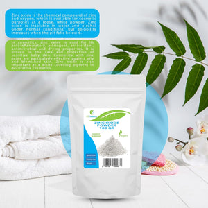Zinc Oxide Powder - 100 Gr - Cosmetic Ingredient, High Purity Material, Non-Nano