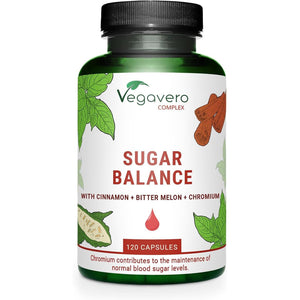 Vegavero Blood Sugar Control | Chromium Picolinate, Ceylon Cinnamon Extract, Momordica Charantia and Gymnema Sylvestre Extract | Blood Glucose Metabolism* | 120 Capsules | Vegan