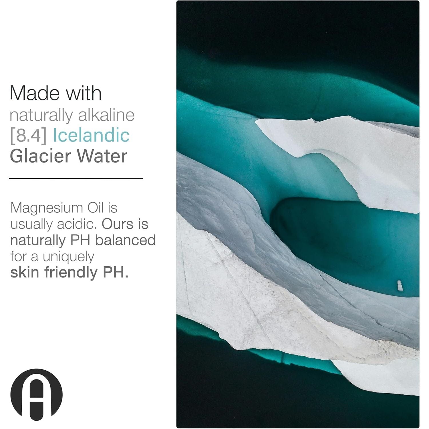 Magnesium Oil Spray | Naturally Ph Balanced | Joints, Muscles & Sleep | with Icelandic Glacier Water | High Strength | 31% Concentration | Eco Friendly | Made in the UK