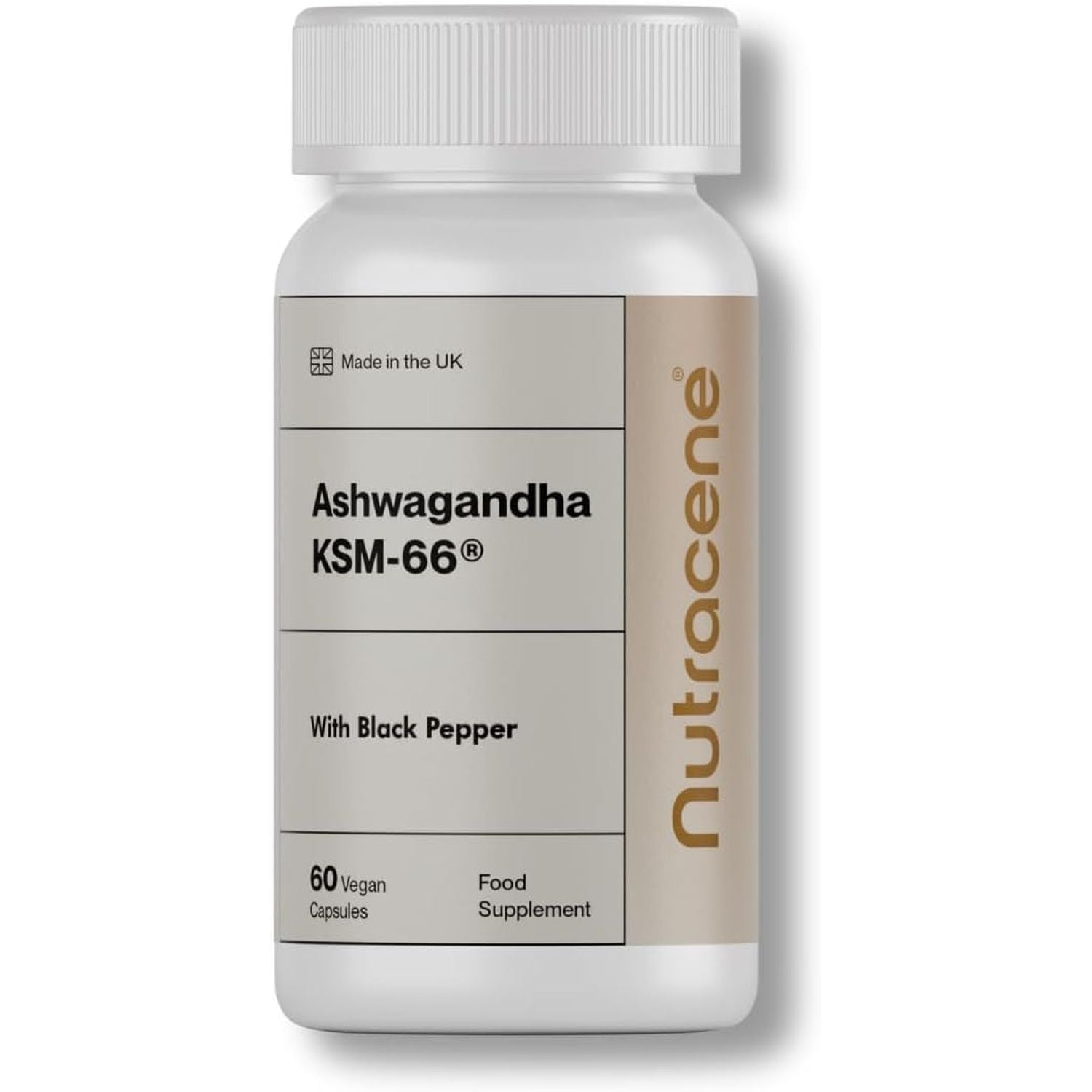 Ashwagandha KSM-66® & Black Pepper Complex | Made in the UK to GMP Standards | Natural Stress Relief for Modern Life | Energy & Focus Boost | 60 Vegan Caps