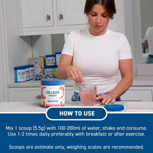 Applied Nutrition Collagen Powder - Strawberry & Raspberry Flavour - 5000Mg Hydrolysed Bovine Flavoured Collagen Peptides with Vitamin C, Hyaluronic Acid & Biotin (165G - 30 Servings)