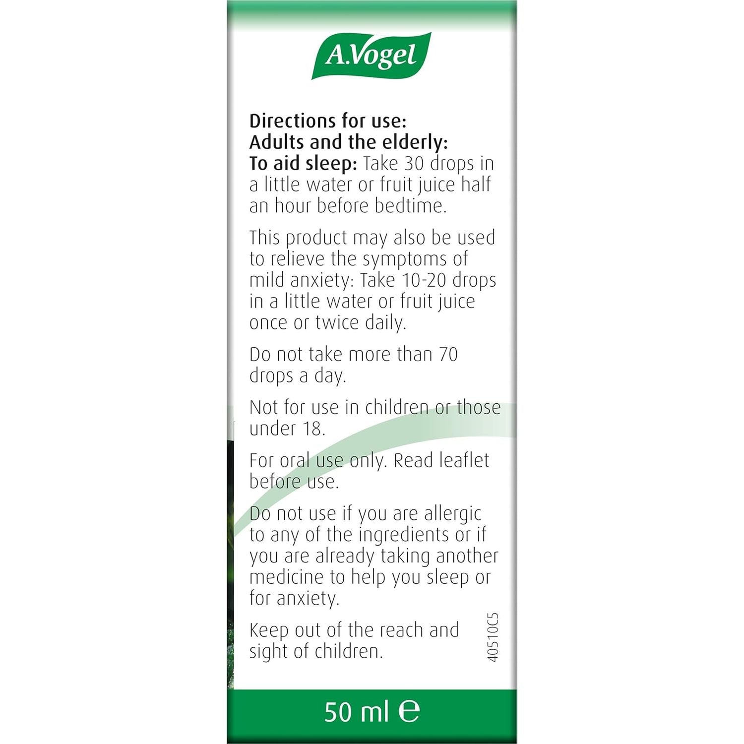 A.Vogel Dormeasan Sleep Valerian-Hops Oral Drops | Just Take 30 Drops before Bedtime | 58 Days of Supply | Sleeping Aid | Extracts of Fresh Valerian Root | 50Ml