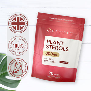 Plant Sterols High Strength 800Mg | 90 Tablets | with Beta-Sitosterol | Vegan and Vegetarian | by Carlyle