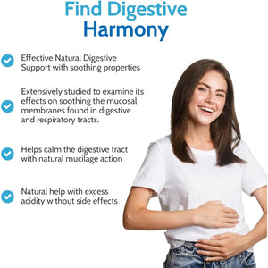 Health4All Slippery Elm 300Mg 90 Capsules, Digestive Health & Acid Reflux Support. Vegan Digestive Support Supplement, Slippery Elm Inner Bark Powder, Stomach Soothe, Gluten Free | Made in UK