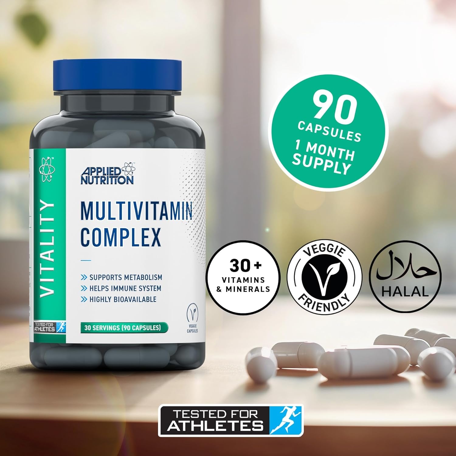 Applied Nutrition - Multi-Vitamin Complex - Advanced Formula - Best Nutritional Support - Best Cognitive Function - Optimal Health Boost (90 Capsules)