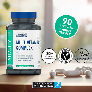 Applied Nutrition - Multi-Vitamin Complex - Advanced Formula - Best Nutritional Support - Best Cognitive Function - Optimal Health Boost (90 Capsules)
