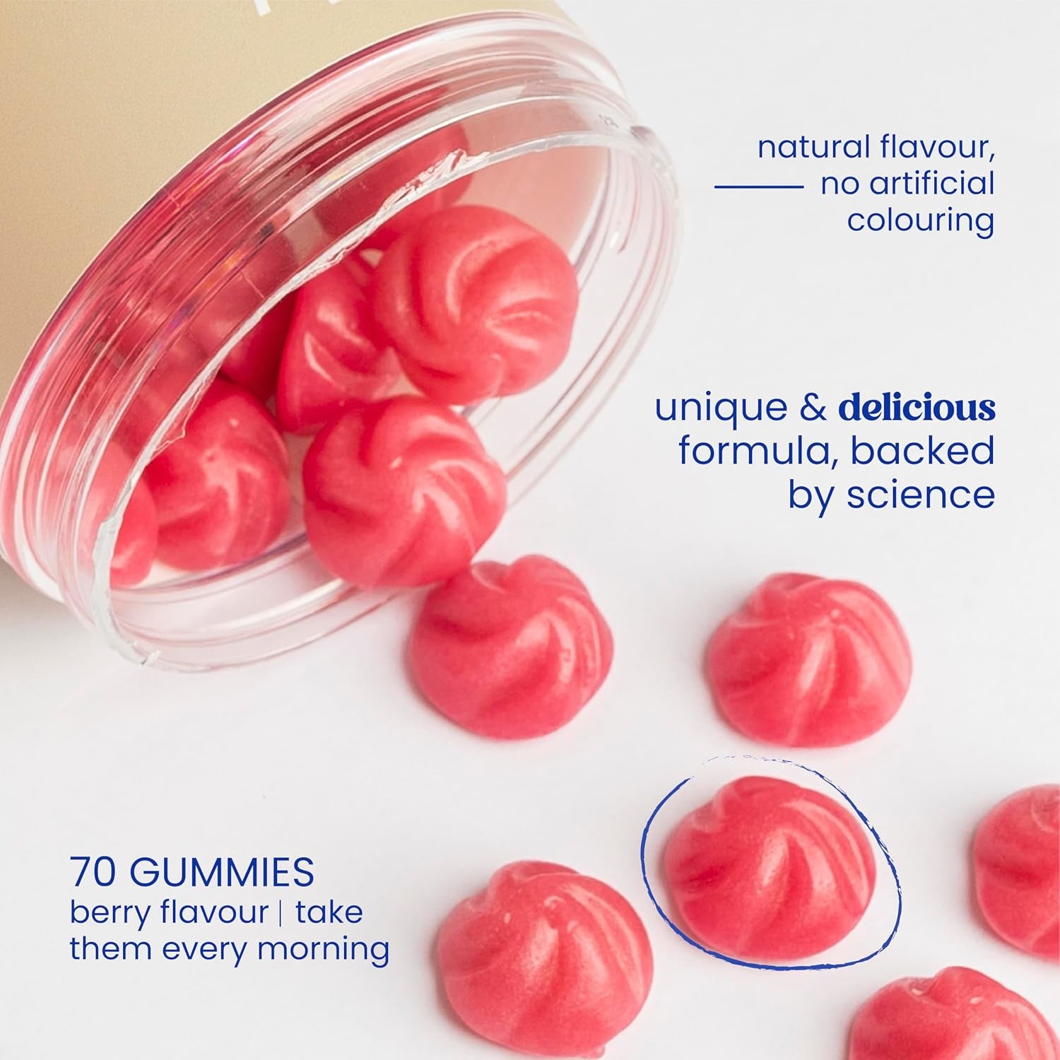 Jelly Pills® 1620 Mg Magnesium Citrate and Vitamin B6-70 Berry Flavoured Vegan Gummies Providing 180 Mg of Magnesium - No Added Sugars - Reduces Tiredness and Fatigue - 5 Weeks Supply