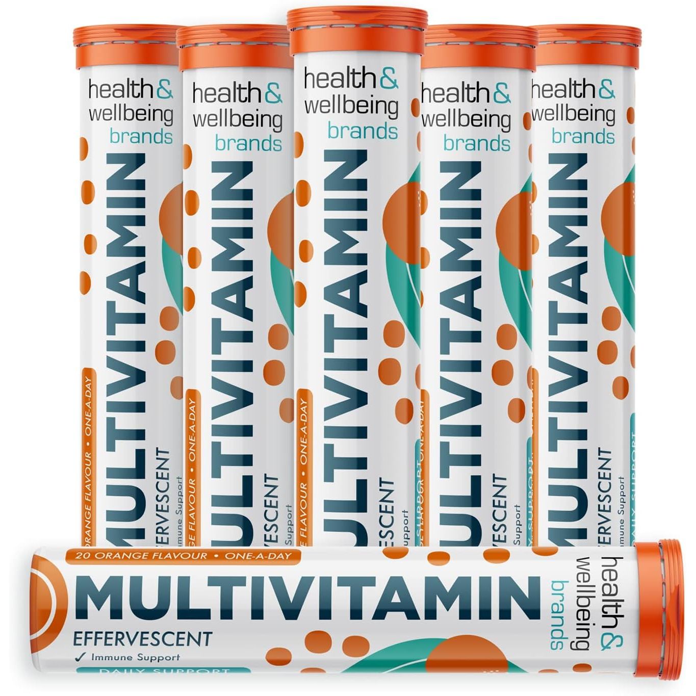Effervescent Multivitamins - High Strength Multivitamin Tablets - Complete One a Day Supplements for Men & Women - 20 per Tube (Pack of 6)
