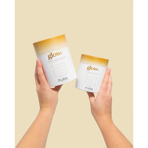 Pura Collagen Powdered Supplement Glow+, 10,000Mg Hydrolysed Peptides, Hyaluronic Acid, Vitamins & Minerals, 28 Servings, 284 G