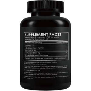 R&M Health Alaskan Fermented Cod Liver Oil and Concentrated Butter Oil Capsules - 120 per Bottle (Unflavoured). Rich in Vitamin a and D, Omega 3 Supplement 180 Ml