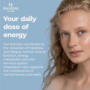 Bandini® Magnesium Powder 430Mg - Pure Magnesium 60 Doses, Magnesium Carbonate Source of Magnesium Citrate, Intestinal Well-Being Supplement for Constipation, Anxiety, Stress, Memory (300G)