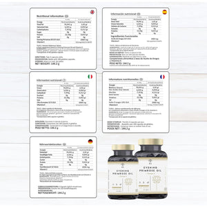 Evening Primrose Oil 2000 Mg per Dose, GLA Omega 6 200Mg + Vitamin E. 200 High Strength Softgels, Easy Swallow, Cold Pressed. Menopause, Skin and Nails Care. Made in EU. N2 Natural Nutrition.