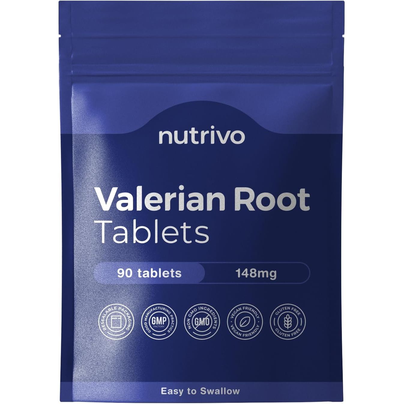 Valerian Root Tablets - 90 Tablets | Good Alternative to Valerian Root Capsules, Valerian Tincture or Valerian Drops | Vegan & UK Made