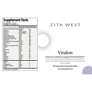Zita West Couple Bundle - Vitafem & Vitamen Multivitamins - 60 Female Caps & 30 Male Caps (1 Month Supply)