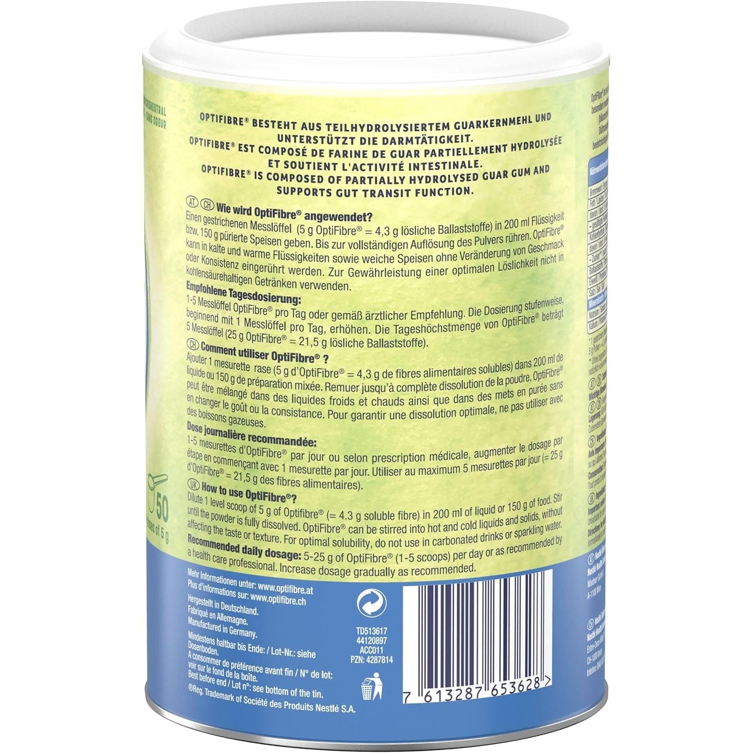 OPTIFIBRE Fibre Supplement Powder – 250G | Natural Soluble Dietary Fibre for Gut Health & Digestive Support | Neutral Flavour, Gluten-Free