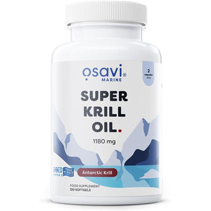 Osavi Super Krill Oil 1180 Mg – 120 Softgels | Omega-3 from Wild Antarctic Krill | Supports Heart, Brain & Liver Health | Rich in Choline & Phospholipids | Sourced from Antarctic Waters