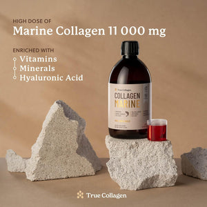 True Collagen - Liquid Marine Collagen 11000 Mg, Pack of 500Ml I Hydrolyzed Collagen Peptides for Skin, Hair, Nails I No Sugar - 20 Day Supply
