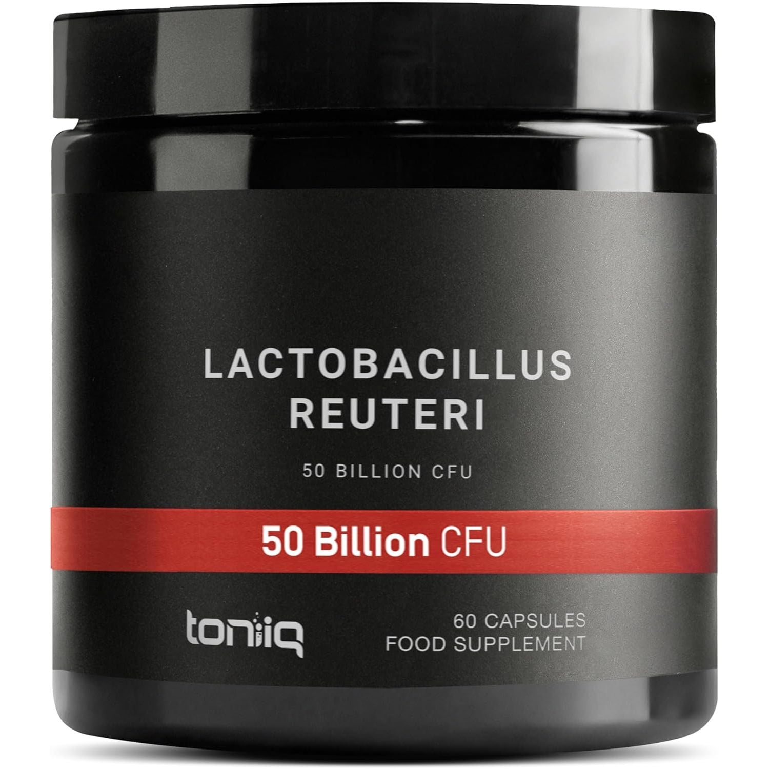 Toniiq 50 Billion CFU Lactobacillus Reuteri Probiotic 50Mg per Serving - L Reuteri Probiotics - Highest CFU Count Lactobacillus Reuteri Probiotic - 60 Vegetarian Capsules - 60 Servings