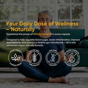 Freak Athletics Berberine Supplement 500Mg | 60 Capsules | Suitable for Vegetarians & Vegans | UK Made