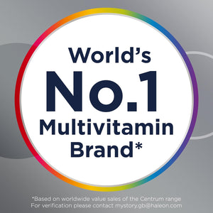 Centrum Advance 50+ Tablets Multivitamin & Mineral Supplements, with 24 Essential Nutrients, Including Vitamin D, C, Zinc, 100 Ct