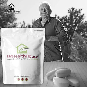 Ukhealthhouse Calcium Tablets 1000Mg (125 I.U) with Vitamin D3 - Strong Bones & Teeth UK Health House Supplements (90)