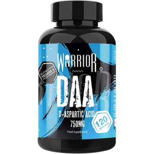 Warrior DAA D-Aspartic Acid Supplement 750Mg – 120 Capsules Pure Testosterone Support Supplement for Men with Muscle Growth, Strength & Vitality Natural Ingredients