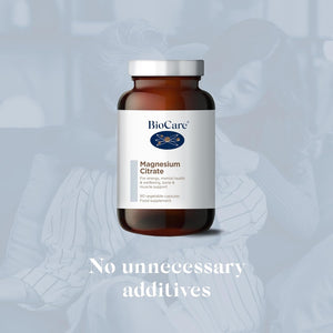 Biocare Magnesium Citrate | for Energy, Mental Health & Wellbeing, Bone & Muscle Support - 90 Capsules