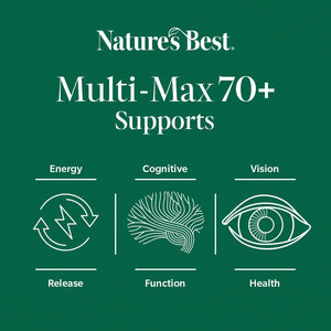 Nature'S Best Multi-Max Multivitamin for Age 70+ - Advanced Support with Vitamin C, D and Calcium for Immune Support & Bone Health for Seniors - UK Made - 90 Tablets (3 Months' Supply)