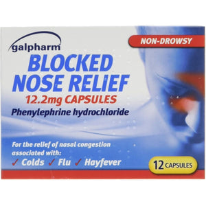 Galpharm Blocked Nose Relief 12 Capsules X 5 Boxes (60 Capsules)
