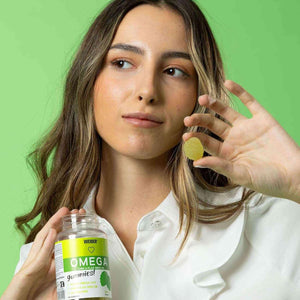 Weider Omega Gummies (50 Gums) Lime Flavour, with Vegan Omega 3-6-9 from Chia and Lax Seed Oil, Gluten Free, No Added Sugar