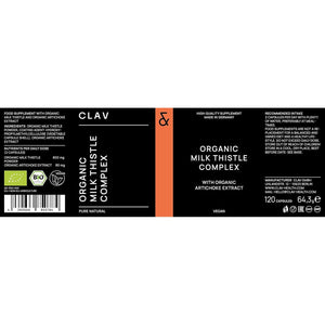 Organic Milk Thistle & Artichoke Extract Complex - Rich in Silymarin & Bitters - 120 Capsules = 60 Days Supply - Vegan - Non-Gmo - Made in Germany