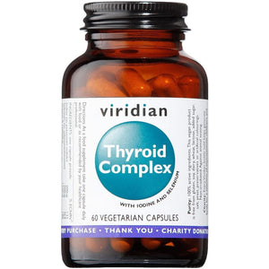 Viridian - Thyroid Complex - 60 Caps | Iodine & Selenium with Zinc, Vitamin A, Iron & B Vitamins | Normal Thyroid Function, Reduction of Tiredness & Fatigue | Nutritionist Formulated