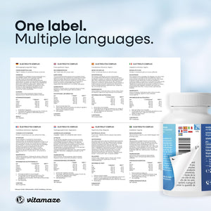 Electrolytes Tablets Super Hydration 1,034 Mg (6 Month Supply) with Magnesium, Potassium, Calcium and Sodium for Balance 180 Vegan Tablets, Fasting Rehydration Tablets Suitable for Keto Diet Vitamaze.