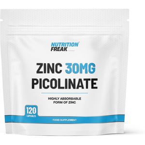 Zinc 30Mg as Picolinate 120 Capsules Made in the UK by Freak Athletics