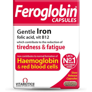 Feroglobin Iron Supplement Capsules Support Iron Defficiency, Anemia and Blood Formation, Boost Energy, Immunity and Vitality While Reducing Fatigue and Tiredness