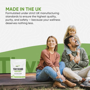 Thyroid Support Supplement - 60 Capsules - Includes Myo Inositol, L-Tyrosine, Iron, Magnesium, Zinc, Manganese, Selenium, Vitamin B12 - Contributes to the Reduction of Tiredness & Fatigue