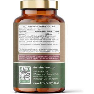 Vollagen® Advanced Vegan Collagen - 18 Amino Acid Complex in Ratio of Collagen - Studied Effectiveness - 60 Capsules - Vegetarian - Zero Additives - Pullulan (60 Capsules)