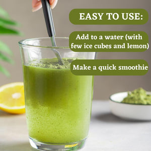 Organic Super Greens Powder 50 Servings | Boost Energy, Digestion & Immunity | Green Powder Superfood | Vegan, 100% Natural & Alkaline | No Gluten, No Artificial Ingredients