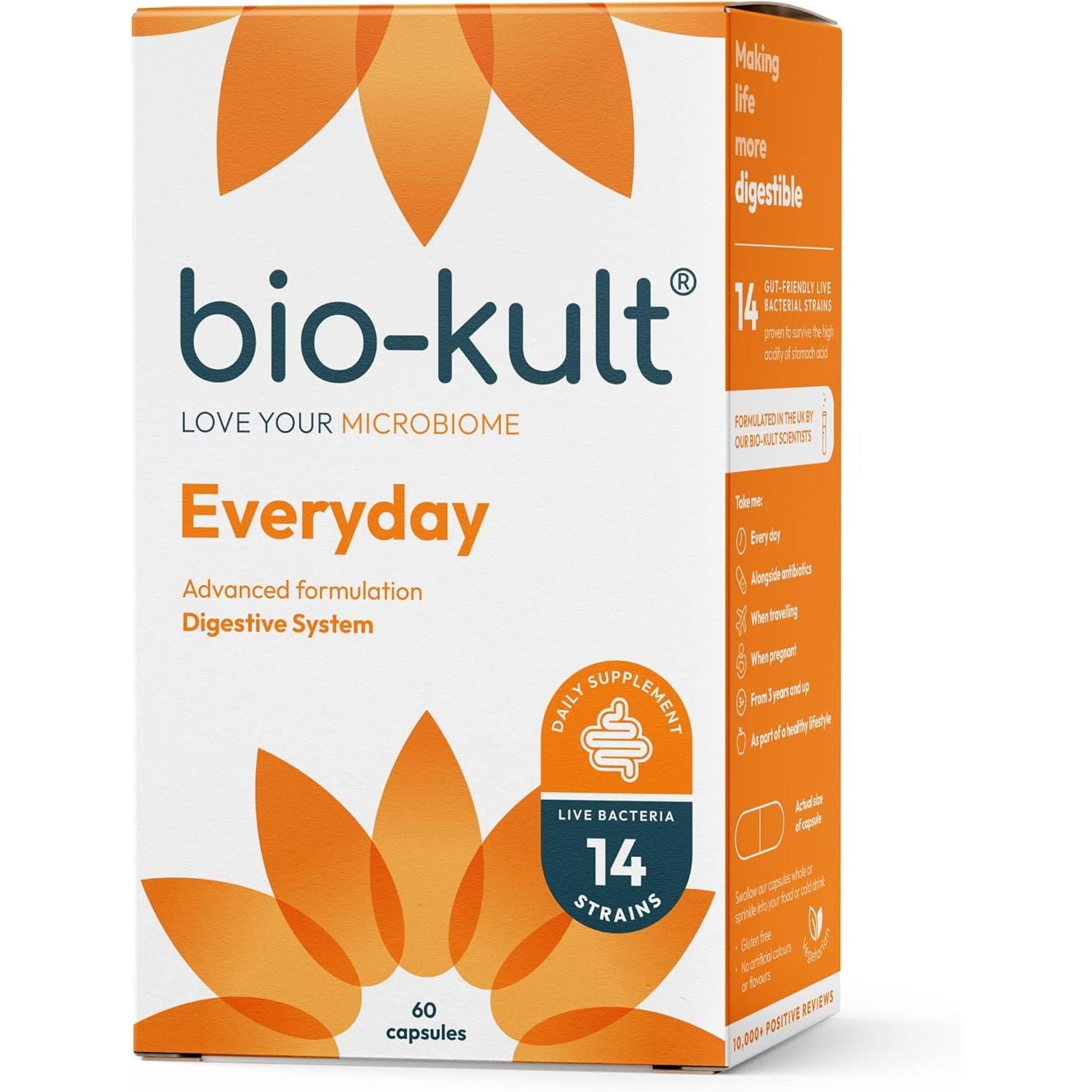 Bio-Kult Everyday Multi-Strain Formulation Probiotics for Digestive System, 60 Capsules (Pack of 1)