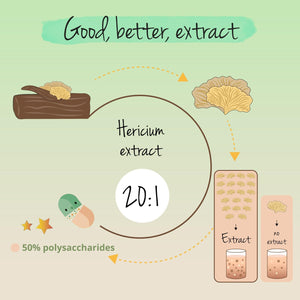 Vegavero Organic Lions Mane 10,000 Mg | NO Additives | 20:1 High Strength Mushroom Extract (Not Powder) | 50% Polysaccharides | Focus Supplement | Vegan